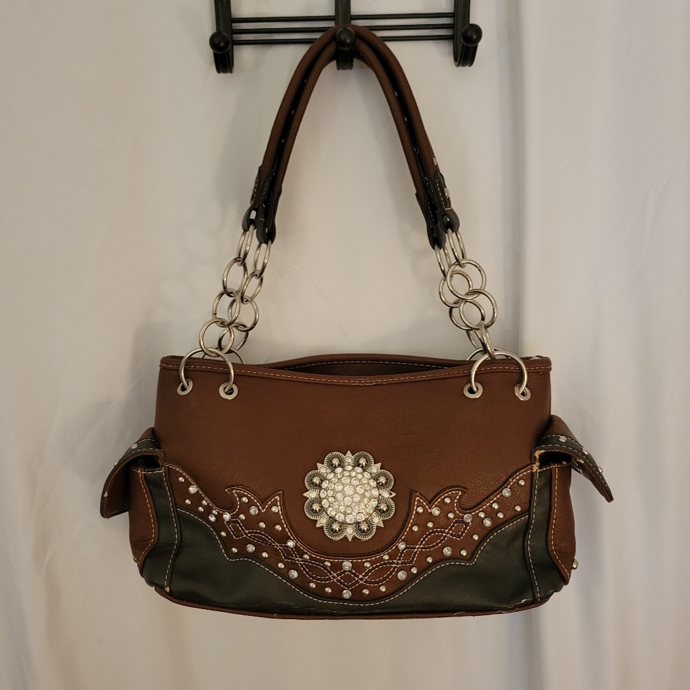 Rustic couture's western rhinestone bag/purse new without tags